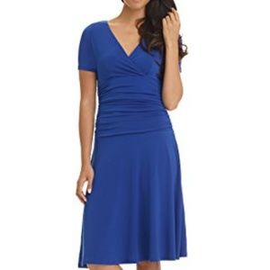 Rekucci Womens Slimming Dress Blue Sz 14